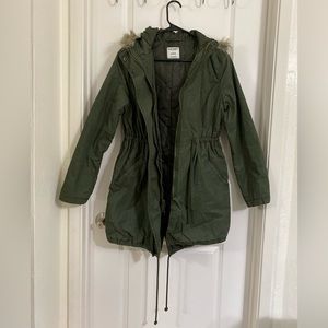 Olive green Old Navy utility coat, Size XS
